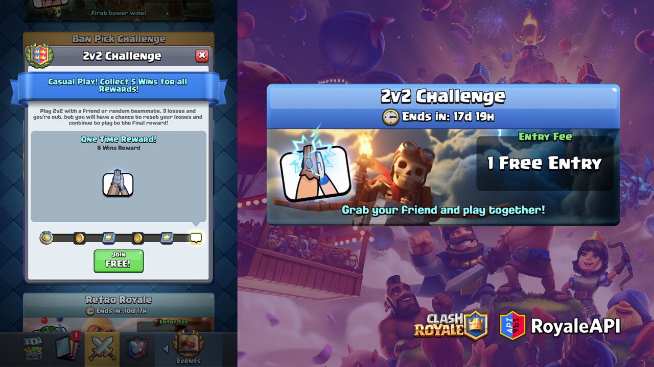 What is the new 2v2 Challenge in Clash Royale?