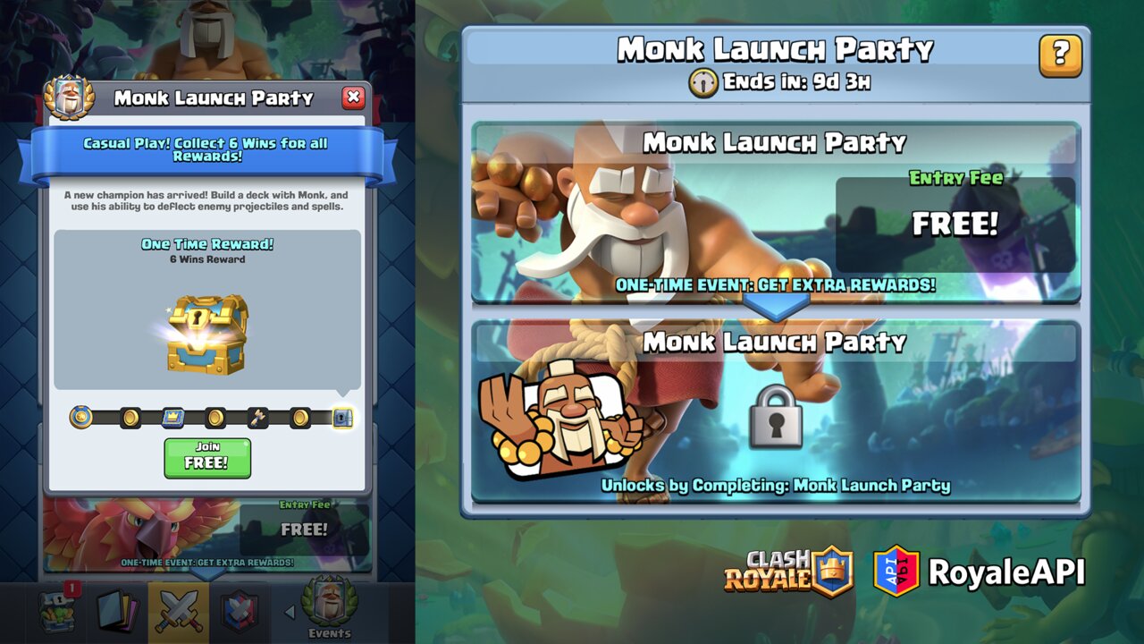 Best Deck for Monk Launch Party! Win Exclusive Emote! 