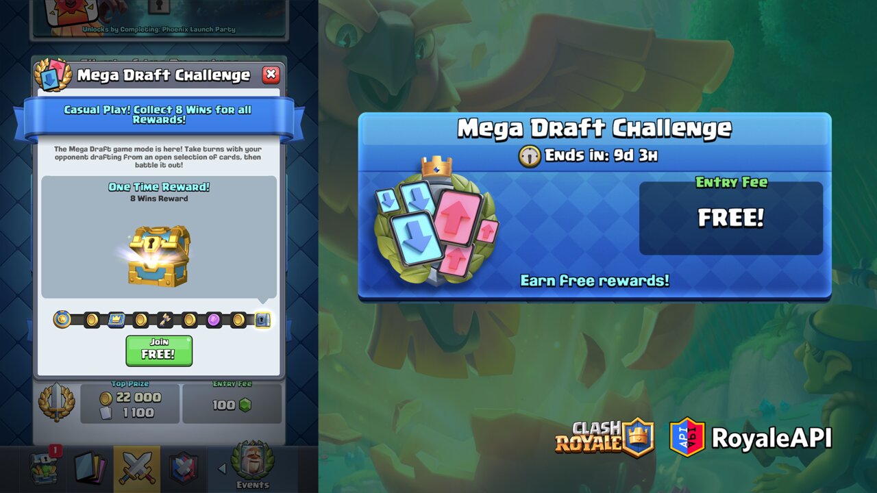 January's Mega Draft Challenge in Clash Royale: Information