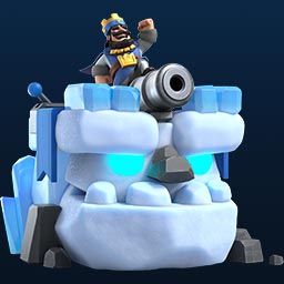 King Tower 3 and the figure of King in Clash Royale