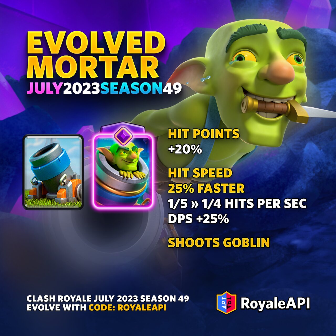 Evolved Mortar - July 2023 New Card