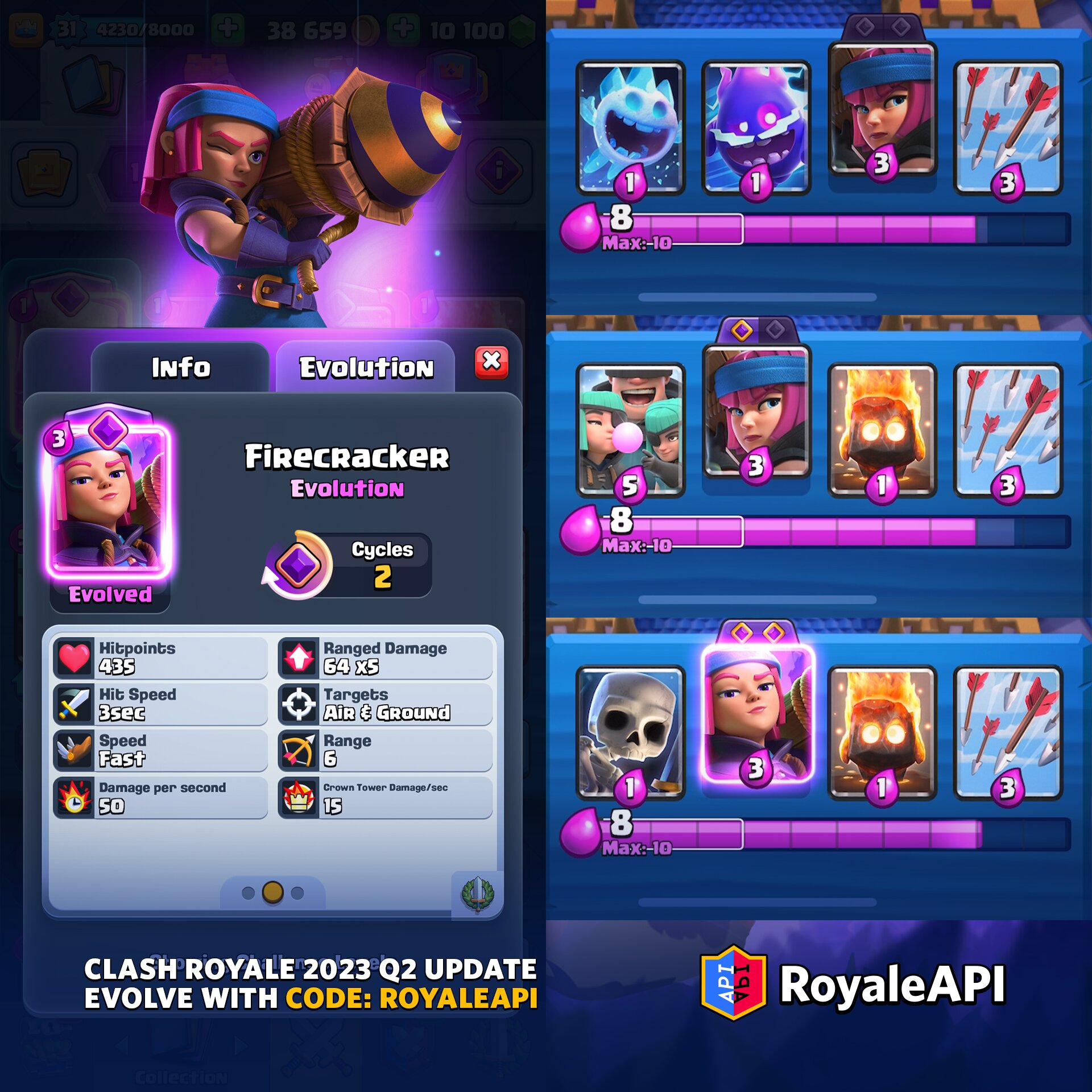 Evolved Firecracker - Clash Royale 2023 Q2 Summer Update | Blog - RoyaleAPI