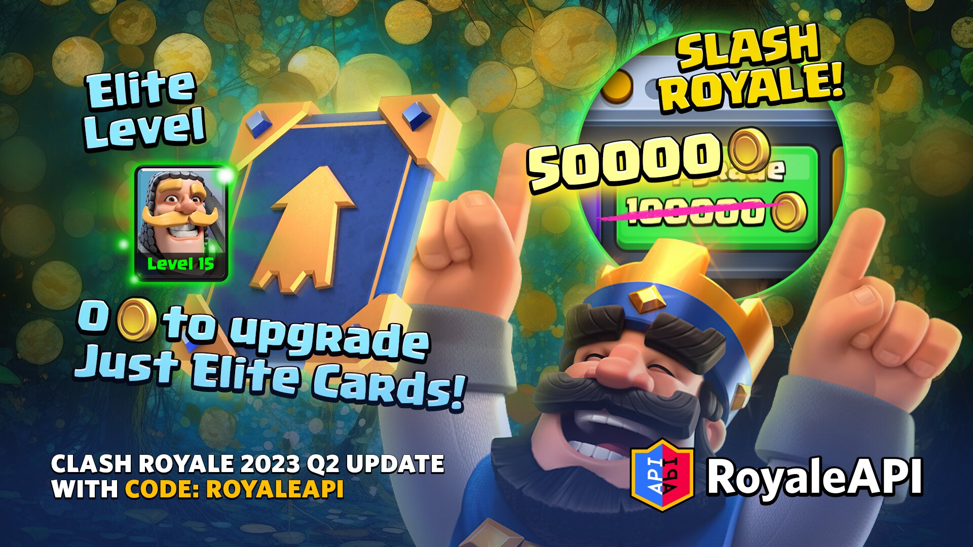 Slash Royale, Level 15 and Upgrades without gold Clash Royale 2023 Q2