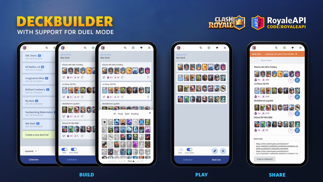 Deck Builder for Clash Royale