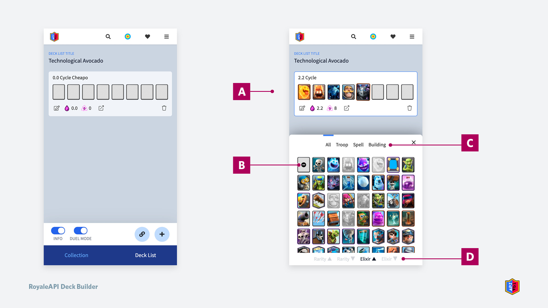 Deck Builder - New Feature - Clash Royale News Blog - RoyaleAPI