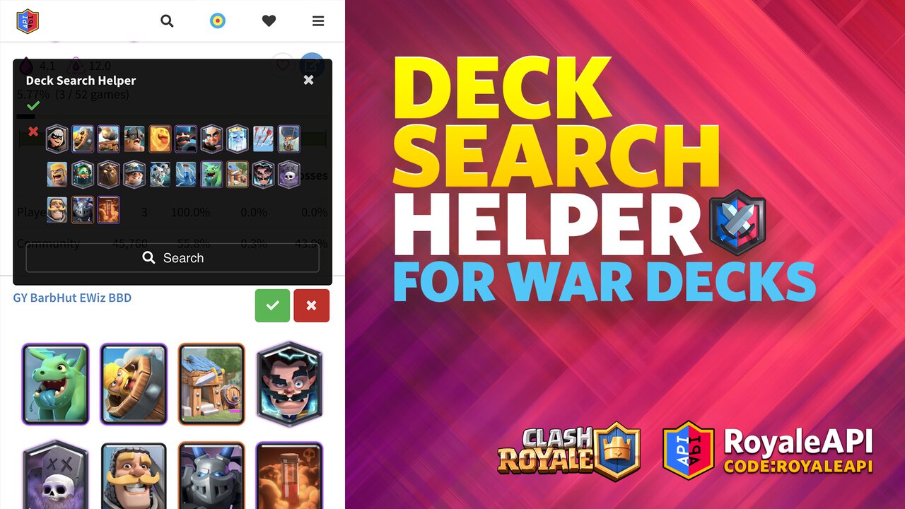 RoyaleAPI on X: Here are the 12 decks you will get in Clan Wars