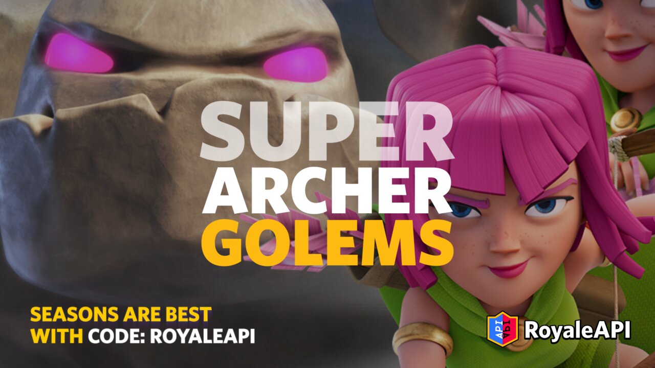 RoyaleAPI on X: How to construct the best deck for Super Archer vs Golem.   #ClashRoyale #クラロワ  / X