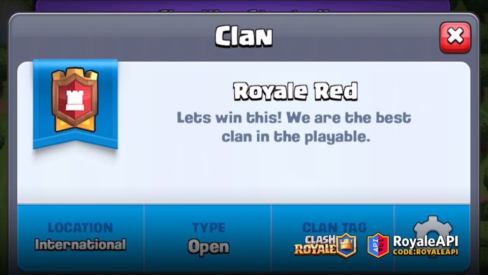 Clan Info Screen - Clash Royale Clan Wars 2.0